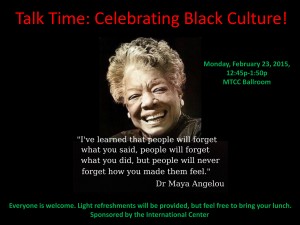 Talk Time: Celebrating Black Culture!