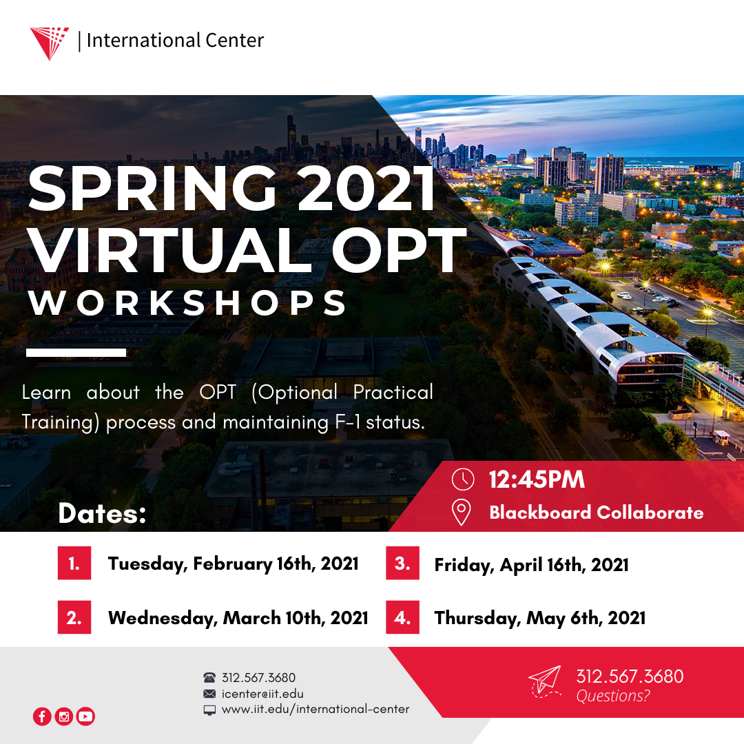 Virtual OPT Workshops