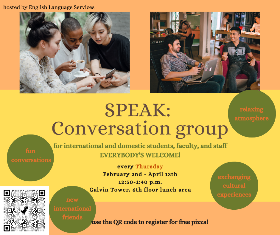 Flyer for SPEAK: Conversation group